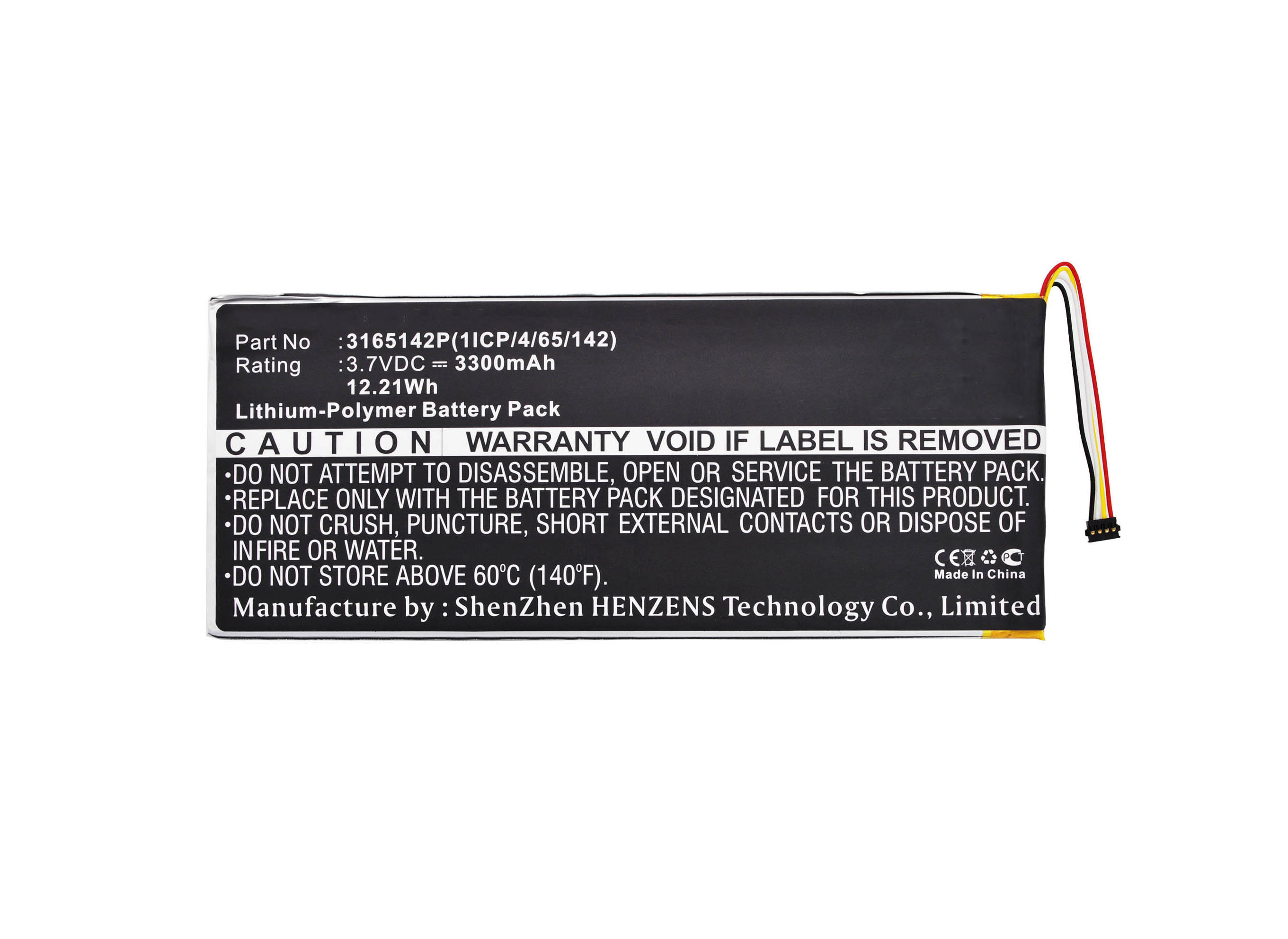Synergy Digital Tablet Battery, Compatible with Acer 3165142P Tablet Battery (Li-Pol, 3.7V, 3300mAh)