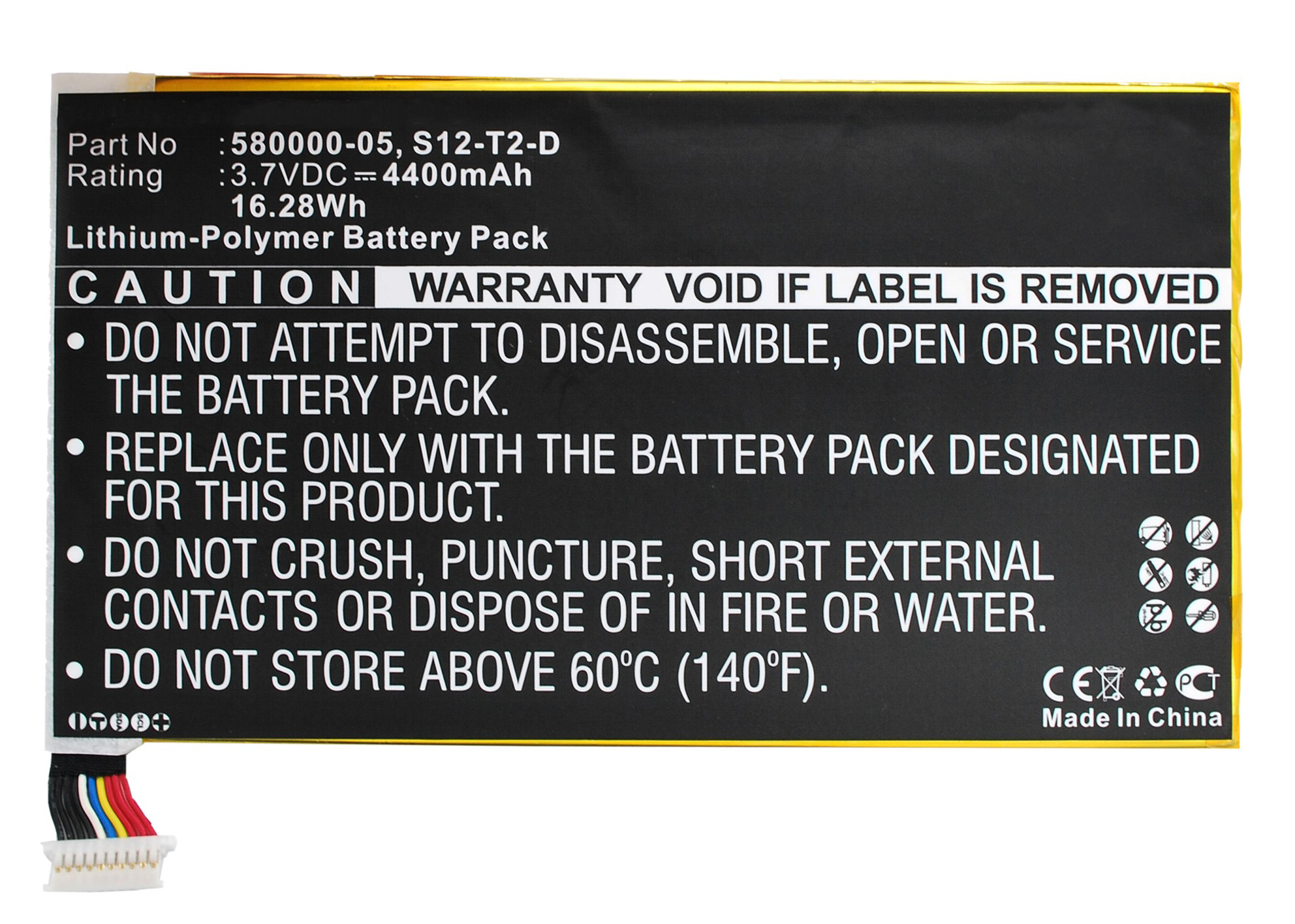 Synergy Digital Tablet Battery, Compatible with Amazon 58-000055 Tablet Battery (Li-Pol, 3.7V, 4400mAh)