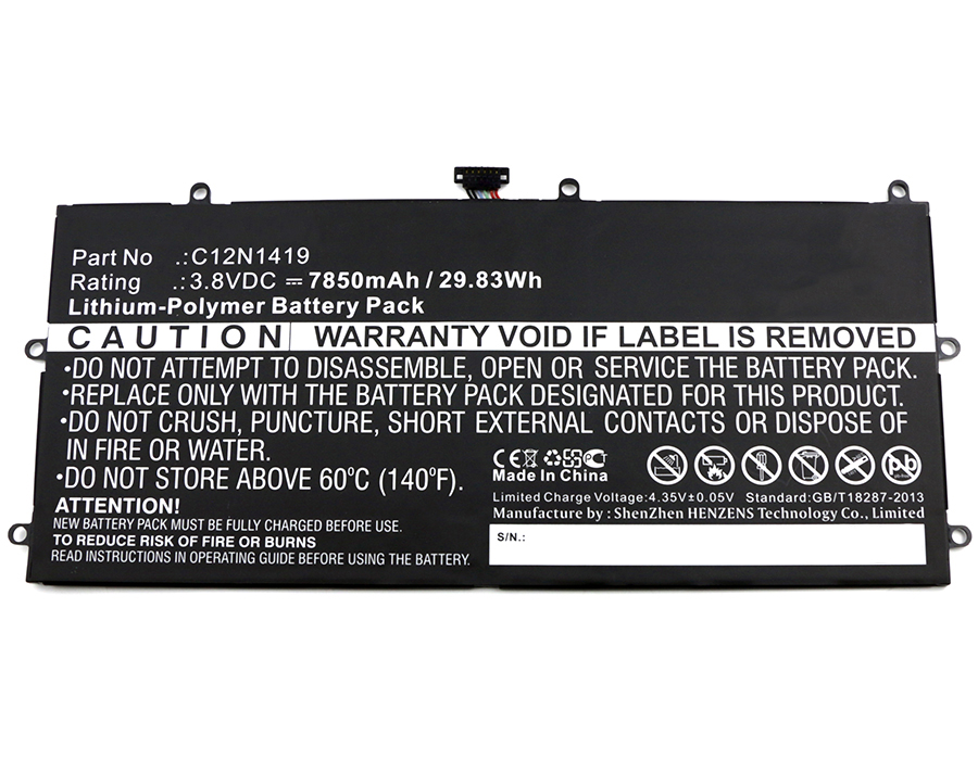 Synergy Digital Battery Compatible With Asus 0B200-01300200 Tablet Battery - (Li-Pol, 3.8V, 7850 mAh)