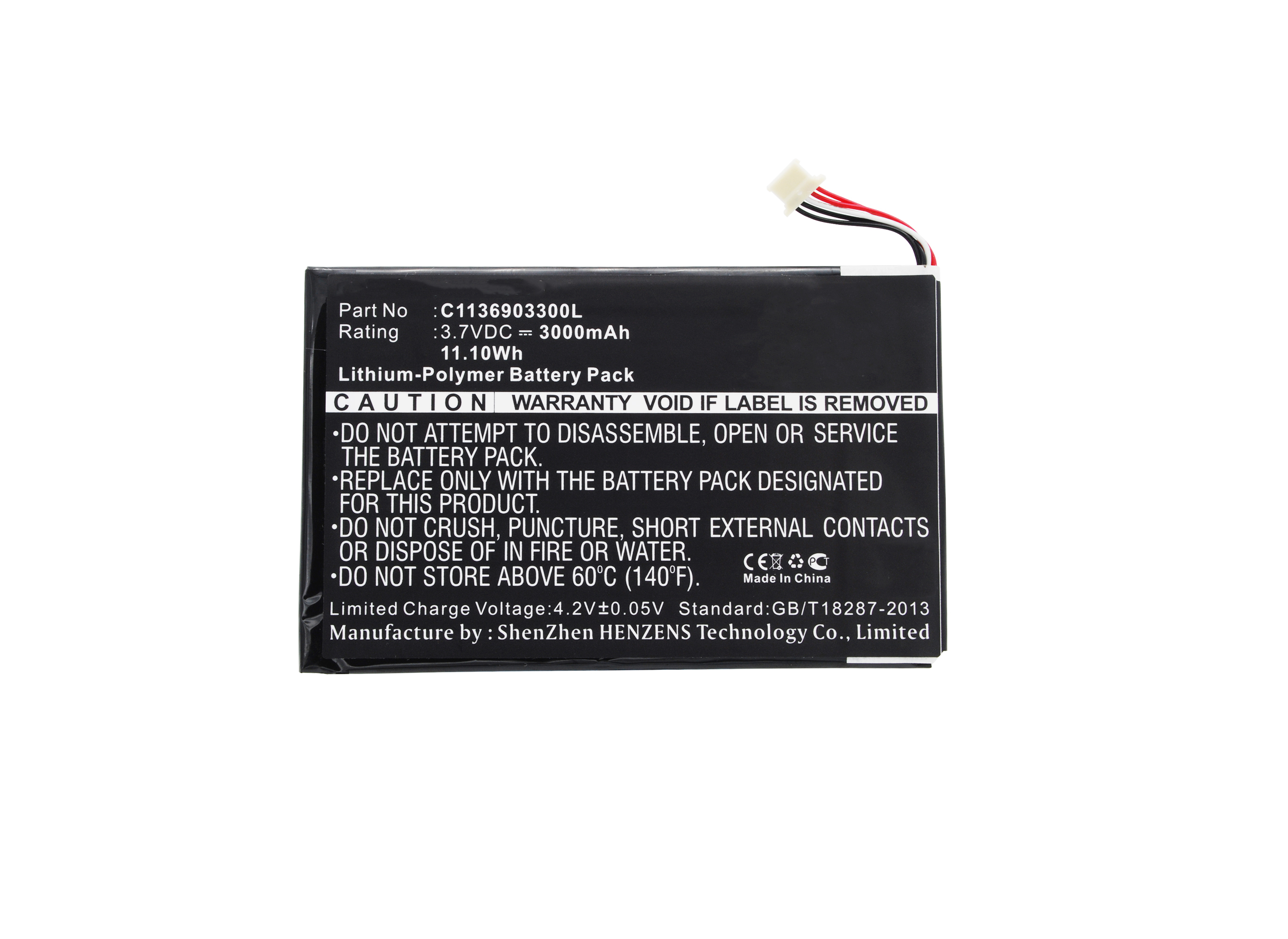 Synergy Digital Battery Compatible With BLU C1136903300L Tablet Battery - (Li-Pol, 3.7V, 3000 mAh)