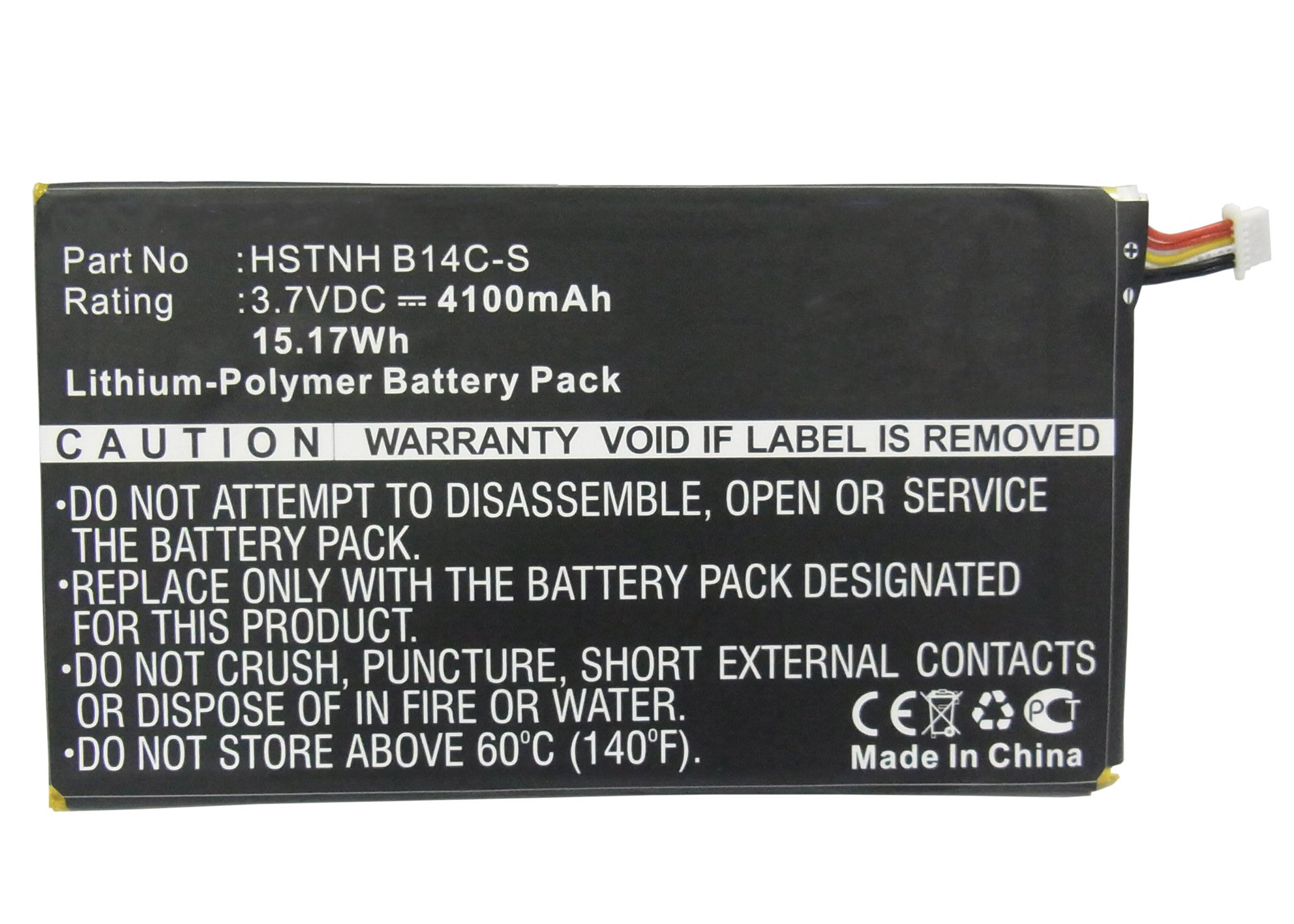 Synergy Digital Tablet Battery, Compatible with HP HSTNH B14C-S Tablet Battery (Li-Pol, 3.7V, 4100mAh)