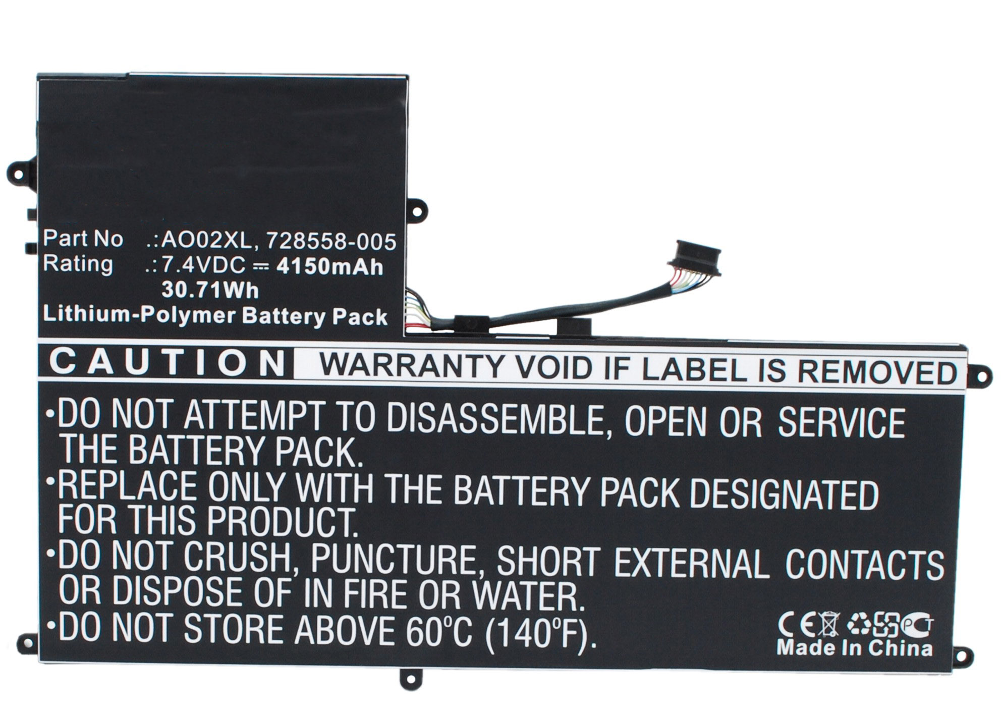 Synergy Digital Tablet Battery, Compatible with HP AO02XL Tablet Battery (Li-Pol, 7.4V, 4150mAh)