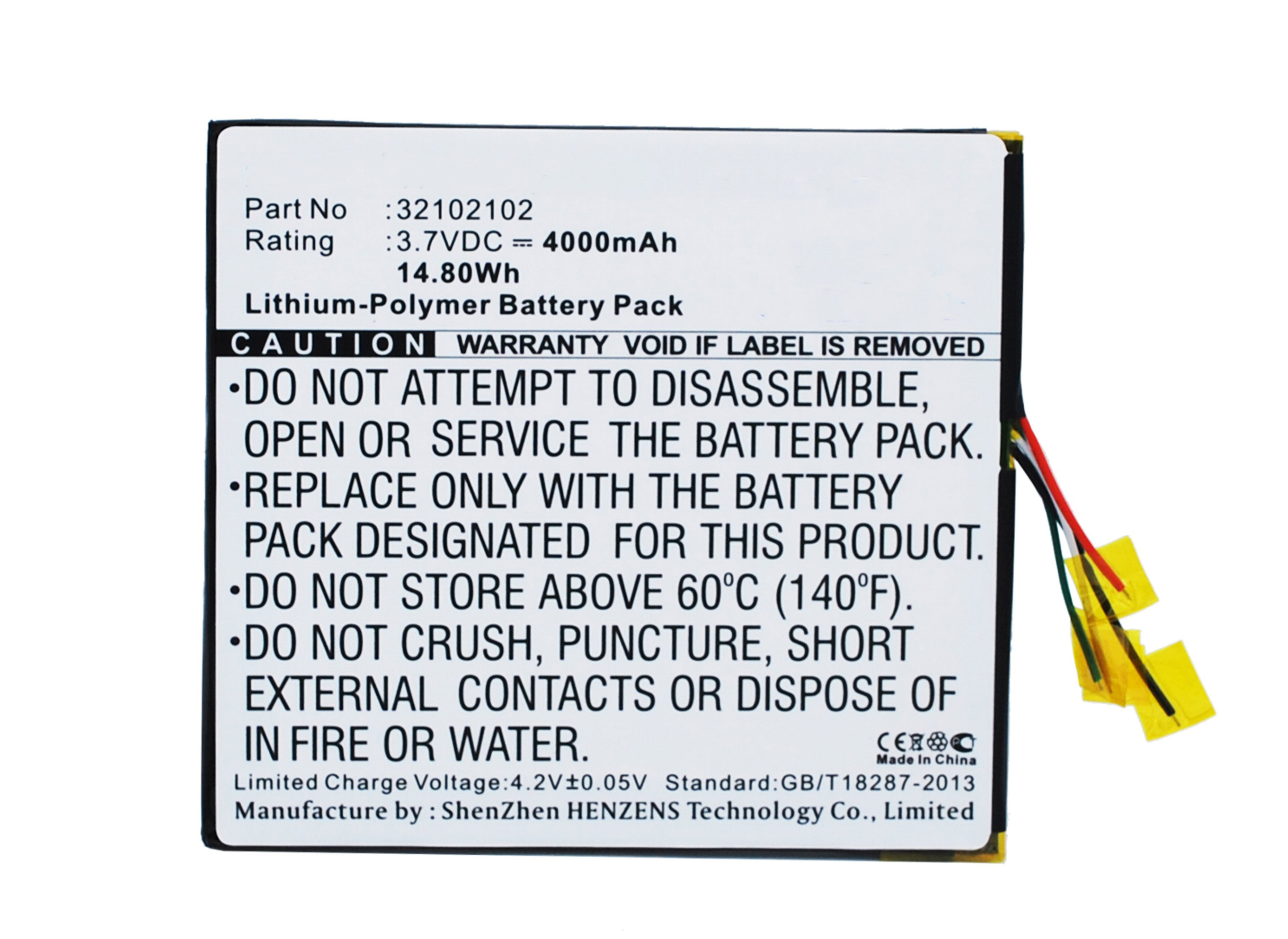 Synergy Digital Tablet Battery, Compatible with HP 32102102 Tablet Battery (Li-Pol, 3.7V, 4000mAh)