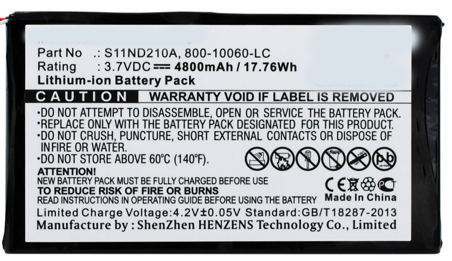 Synergy Digital Tablet Battery, Compatible with Leapfrog S11ND210A Tablet Battery (Li-ion, 3.7V, 4800mAh)