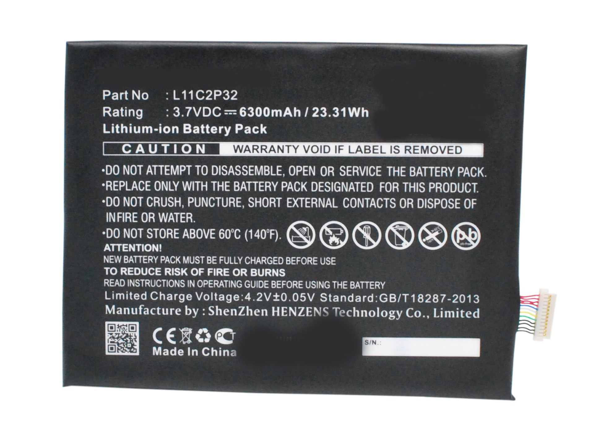 Synergy Digital Battery Compatible With Lenovo L11C2P31 Tablet Battery - (Li-Pol, 3.7V, 6300 mAh)