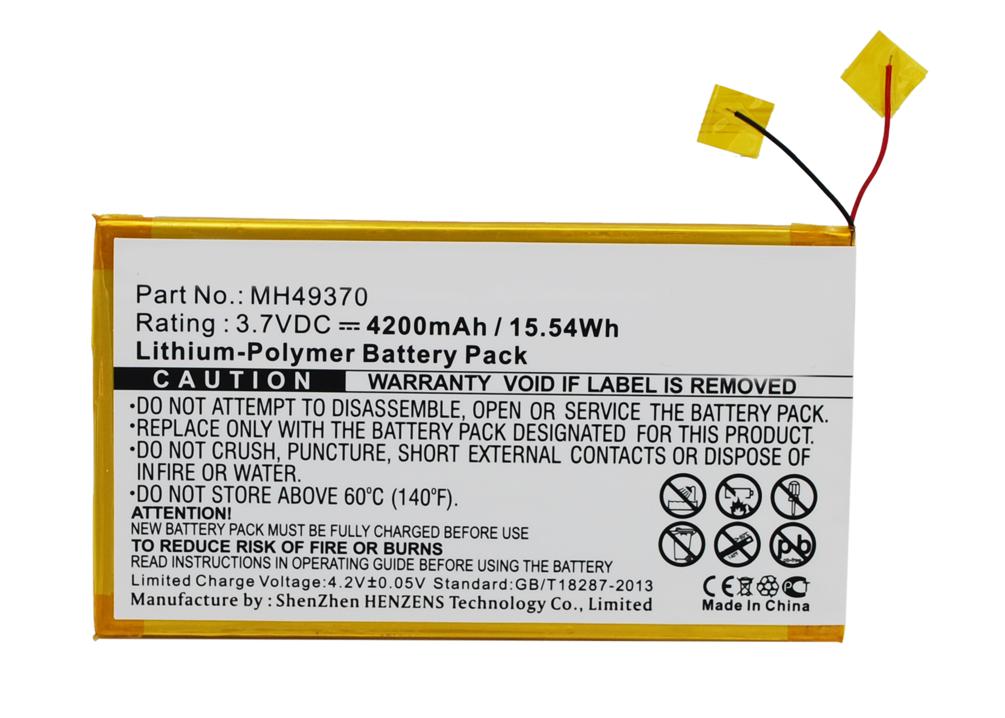 Synergy Digital Battery Compatible With RCA MH49370 Tablet Battery - (Li-Pol, 3.7V, 4200 mAh)