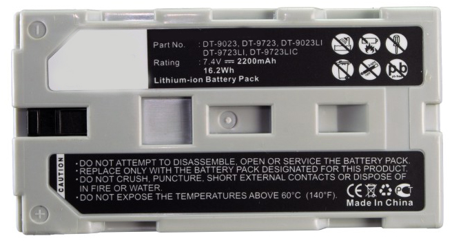 Synergy Digital Barcode Scanner Battery, Compatible with Casio DT-9023 Barcode Scanner Battery (Li-ion, 7.4V, 2200mAh)