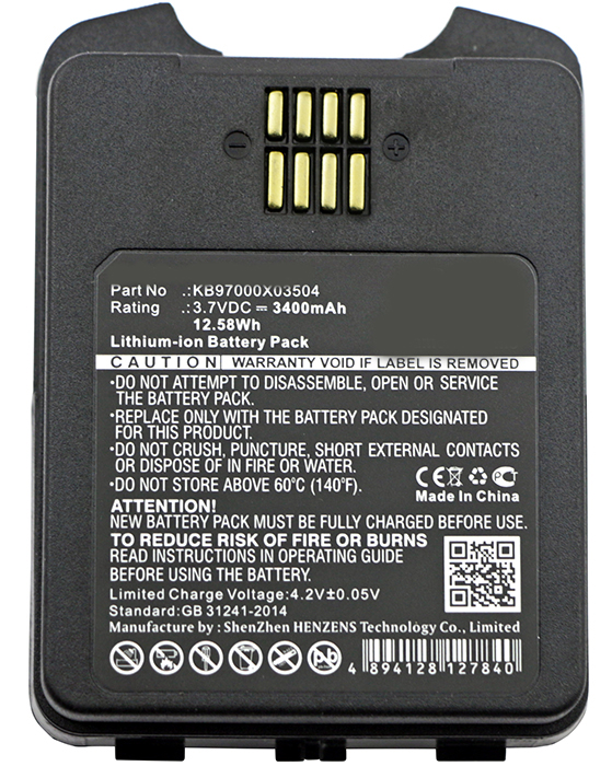 Synergy Digital Barcode Scanner Battery, Compatible with CipherLAB BA-0083A6 Barcode Scanner Battery (Li-ion, 3.7V, 3400mAh)