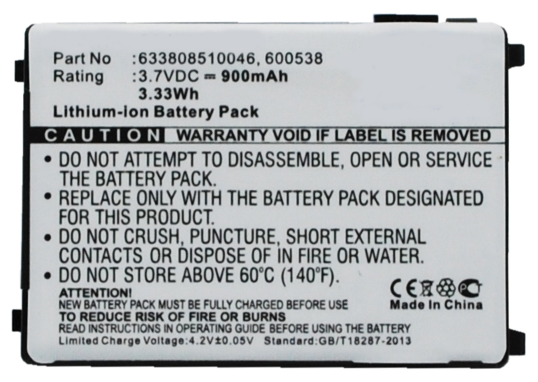 Synergy Digital Barcode Scanner Battery, Compatible with Wasp 4006-0319 Barcode Scanner Battery (Li-ion, 3.7V, 900mAh)