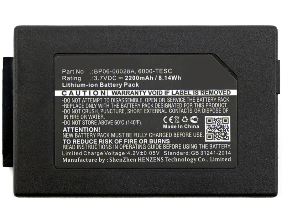 Synergy Digital Battery Compatible With Dolphin 6000-TESC Barcode Scanner Battery - (Li-Ion, 3.7V, 2200 mAh)