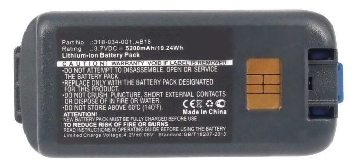 Synergy Digital Battery Compatible With Intermec 318-033-001 Barcode Scanner Battery - (Li-Ion, 3.7V, 5200 mAh)