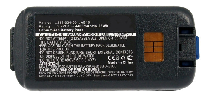 Synergy Digital Battery Compatible With Intermec 318-033-001 Barcode Scanner Battery - (Li-Ion, 3.7V, 4400 mAh)