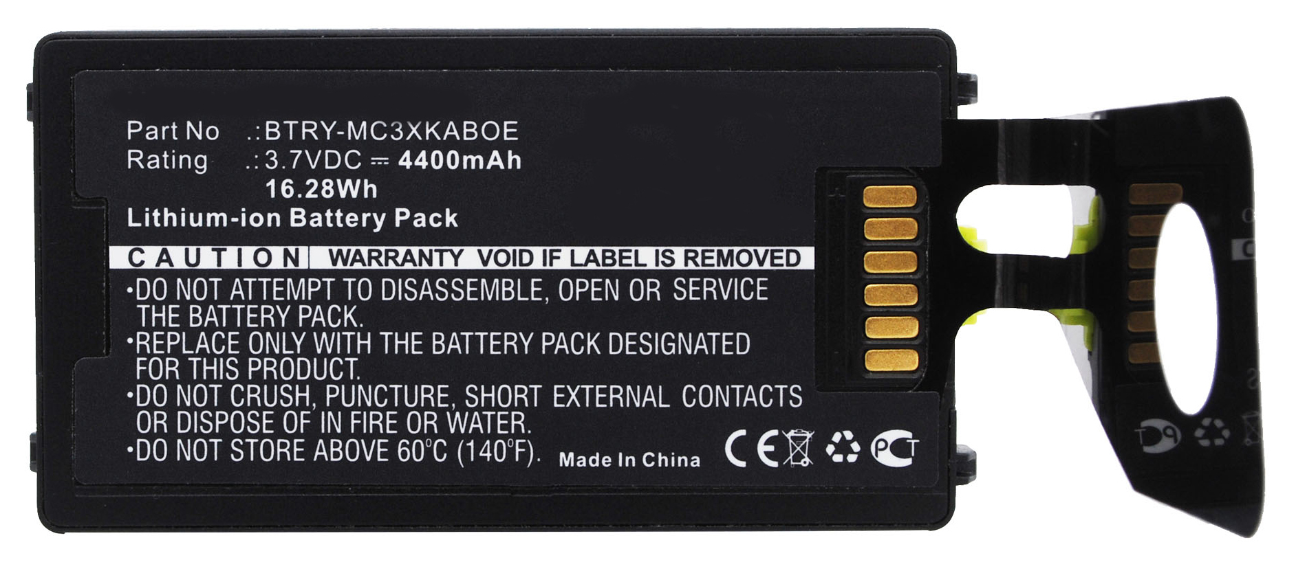 Synergy Digital Barcode Scanner Battery, Compatible with Symbol BTRY-MC31KAB02-50 Barcode Scanner Battery (Li-ion, 3.7V, 4400mAh)