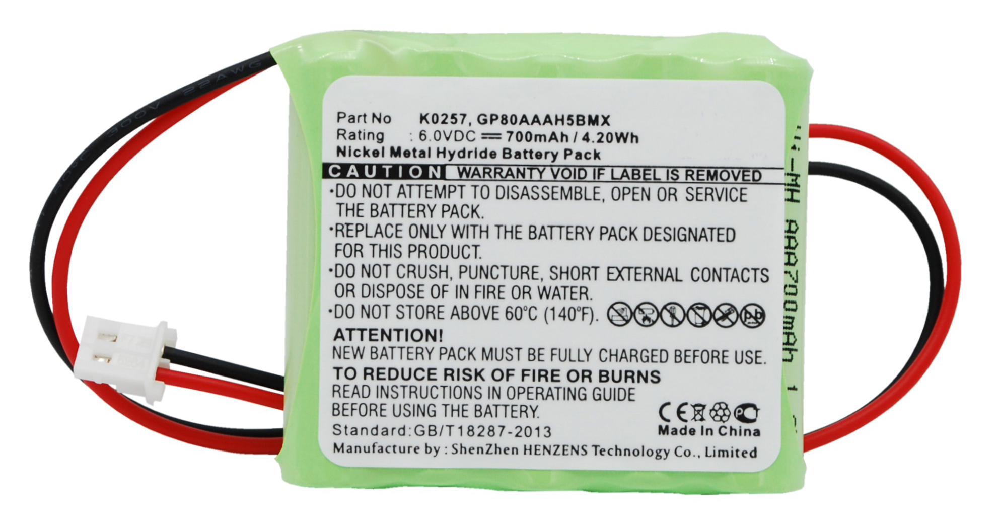 Synergy Digital Battery Compatible With Honeywell 55111-05 Replacement Battery - (Ni-MH, 6V, 700 mAh)