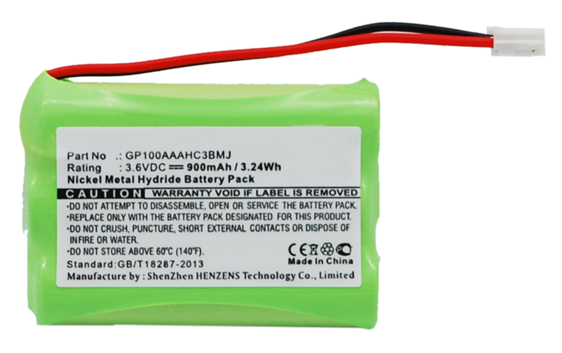 Synergy Digital Baby Monitor Battery, Compatible with Audioline GP100AAAHC3BMJ Baby Monitor Battery (Ni-MH, 3.6V, 900mAh)