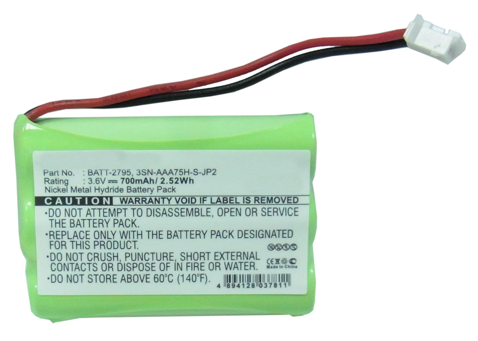 Synergy Digital Battery Compatible With GRACO 3SN-AAA75H-S-JP2 Baby Monitor Battery - (Ni-MH, 3.6V, 700 mAh)