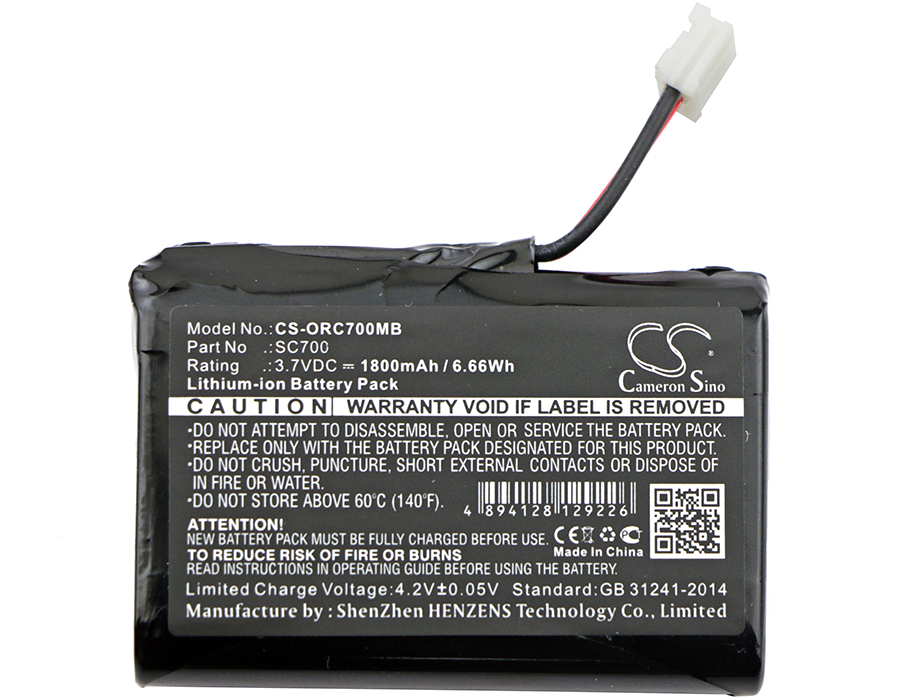 Synergy Digital Battery Compatible With Oricom SC700 Baby Monitor Battery - (Li-Ion, 3.7V, 1800 mAh)