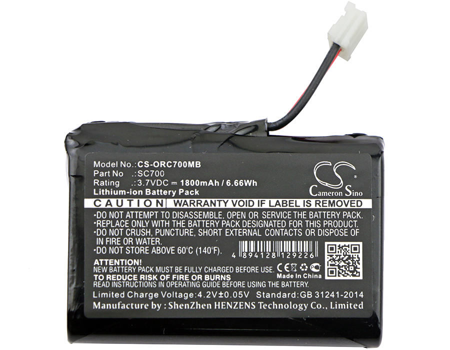 Synergy Digital Baby Monitor Battery, Compatible with Oricom BPCK930 Baby Monitor Battery (Li-ion, 3.7V, 1800mAh)