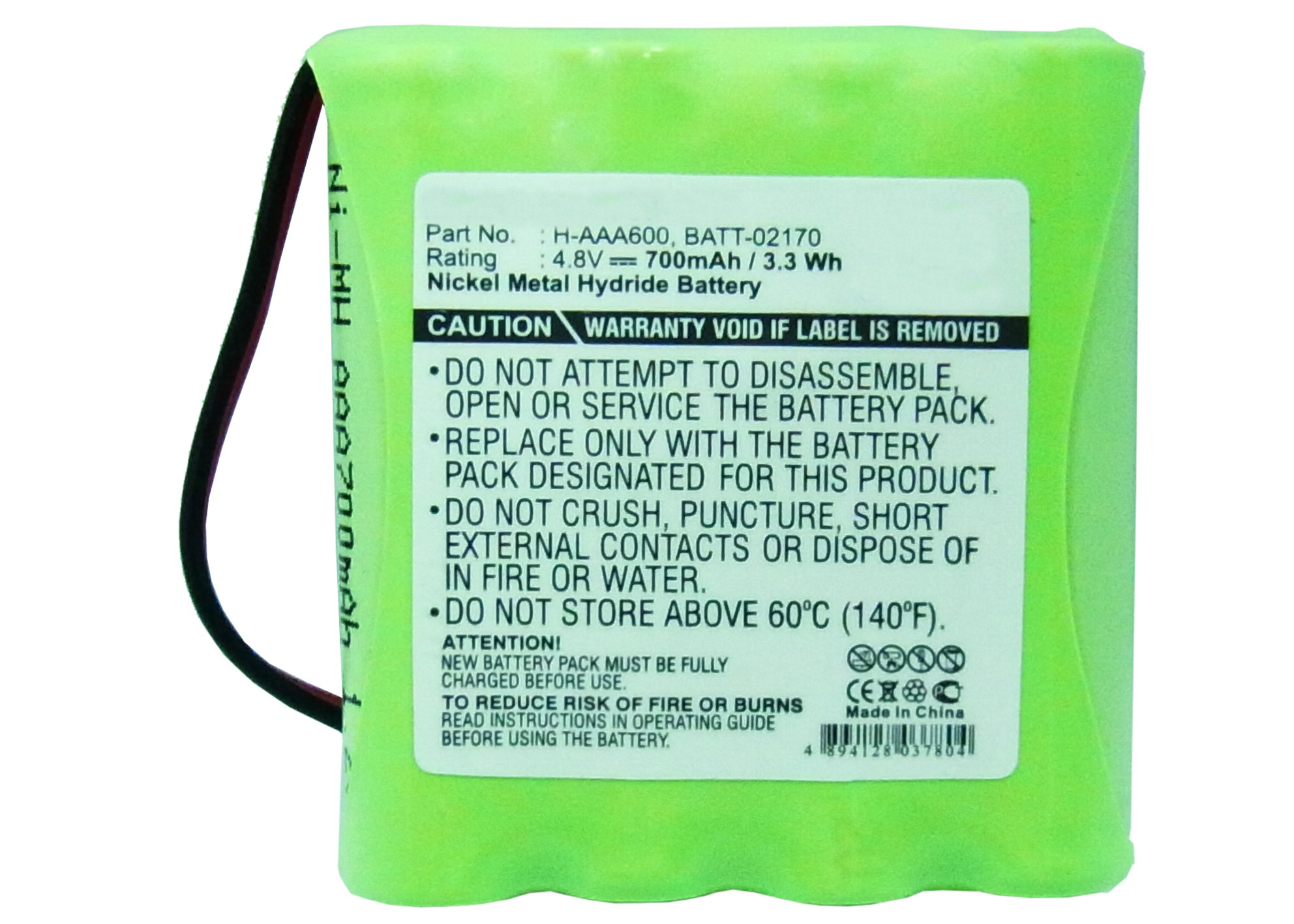 Synergy Digital Battery Compatible With Lindam BATT-02170 Baby Monitor Battery - (Ni-MH, 4.8V, 700 mAh)