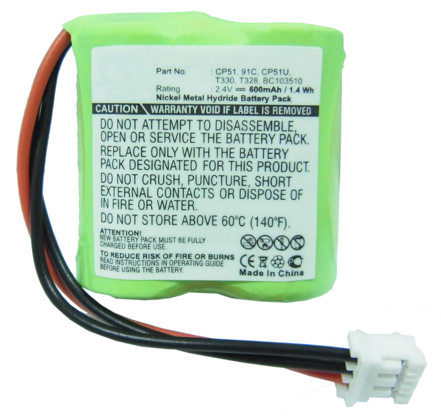 Synergy Digital Battery Compatible With GP 91C Cordless Phone Battery - (Ni-MH, 2.4V, 600 mAh)