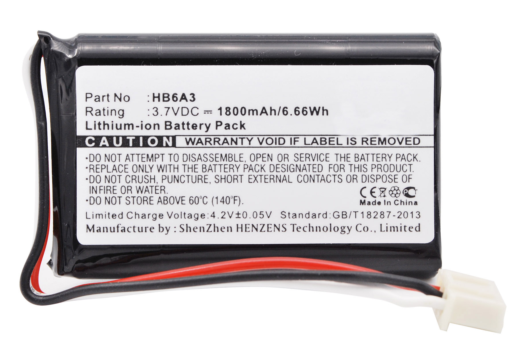 Synergy Digital Cordless Phone Battery, Compatible with Huawei HB6A3 Cordless Phone Battery (Li-ion, 3.7V, 1800mAh)