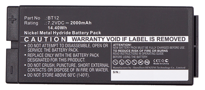 Synergy Digital Battery Compatible With IKUSI BT12 Replacement Battery - (Ni-MH, 7.2V, 2000 mAh)