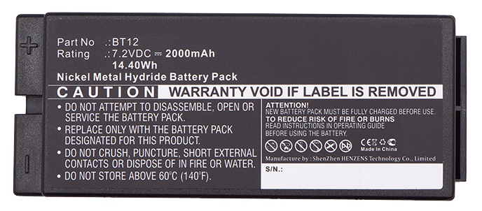 Synergy Digital Remote Control Battery, Compatible with IKUSI BT12 Remote Control Battery (Ni-MH, 7.2V, 2000mAh)
