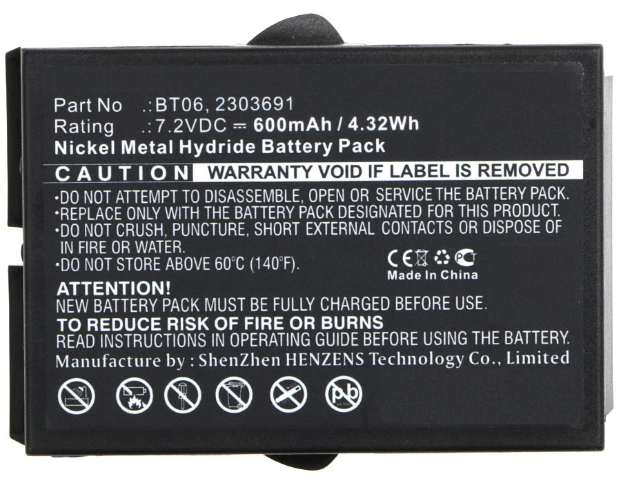 Synergy Digital Remote Control Battery, Compatible with IKUSI BT06 Remote Control Battery (Ni-MH, 7.2V, 600mAh)