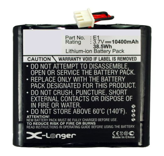 Synergy Digital Battery Compatible With Pure E1 Replacement Battery - (Li-Ion, 3.7V, 10400 mAh)