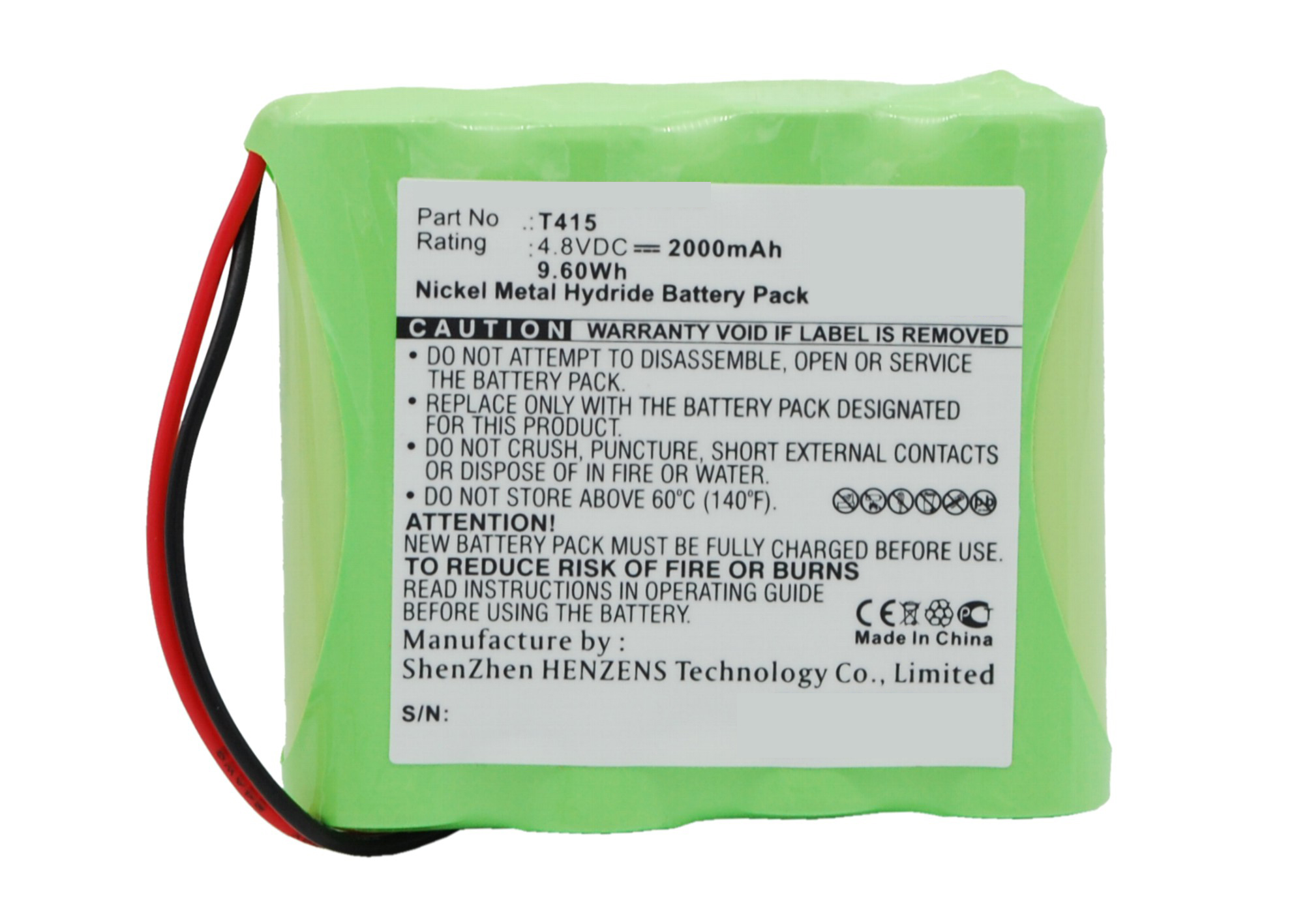Synergy Digital Battery Compatible With Schaub Lorentz T415 Replacement Battery - (Ni-MH, 4.8V, 2000 mAh)
