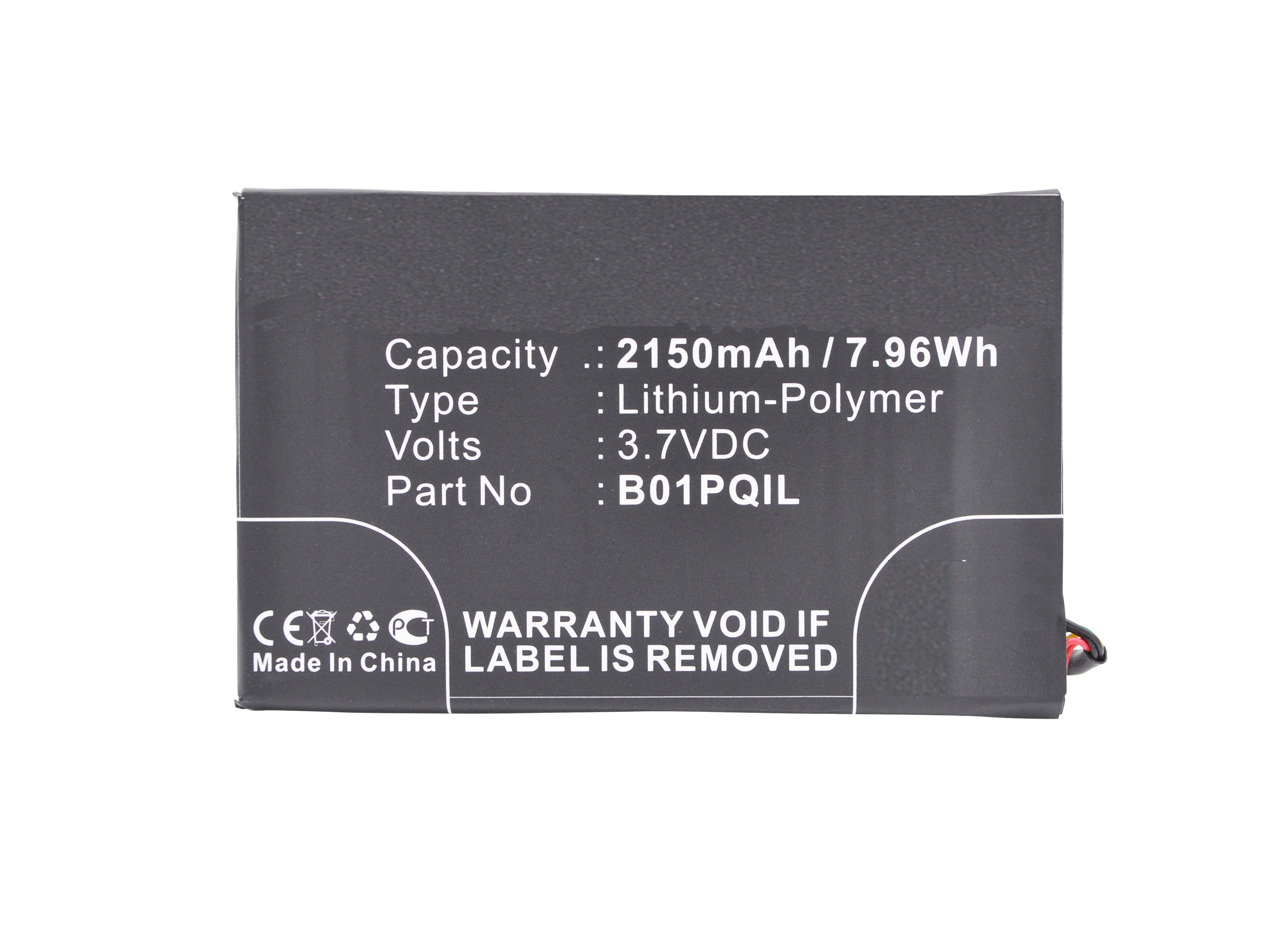 Synergy Digital E Book E Reader Battery, Compatible with Barnes & Noble B01PQIL E Book E Reader Battery (Li-Pol, 3.7V, 2150mAh)