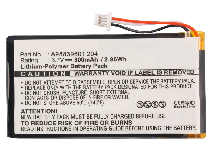Synergy Digital E Book E Reader Battery, Compatible with Sony A98839601 294 E Book E Reader Battery (Li-Pol, 3.7V, 800mAh)