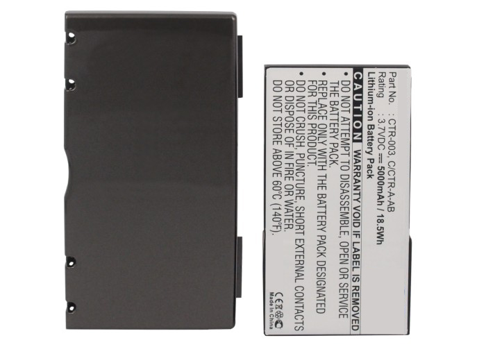 Synergy Digital Battery Compatible With Nintendo C/CTR-A-AB Replacement Battery - (Li-Ion, 3.7V, 5000 mAh)