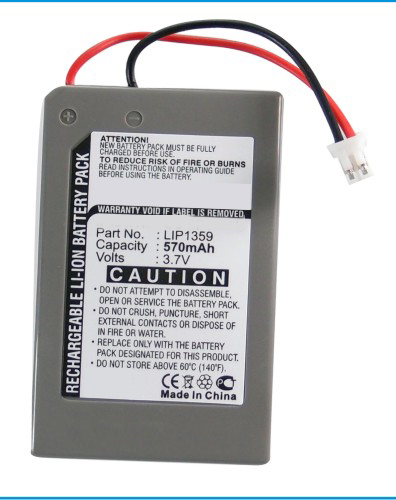 Synergy Digital Game Console Battery, Compatible with Sony LIP1359 Game Console Battery (Li-ion, 3.7V, 570mAh)