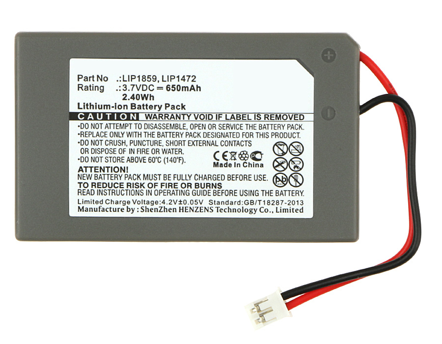 Synergy Digital Game Console Battery, Compatible with Sony LIP1472 Game Console Battery (Li-ion, 3.7V, 650mAh)