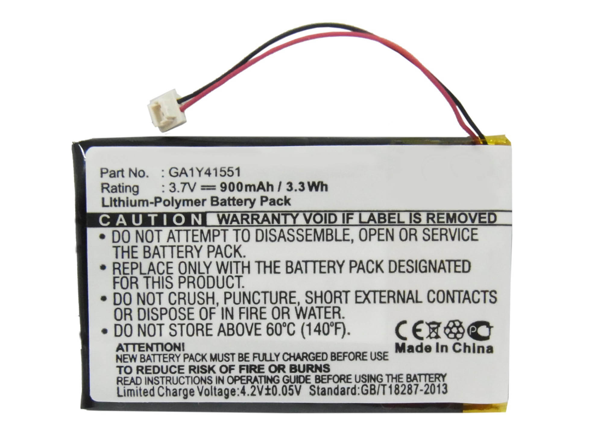 Synergy Digital PDA Battery, Compatible with Palm GA1Y41551 PDA Battery (Li-Pol, 3.7V, 900mAh)