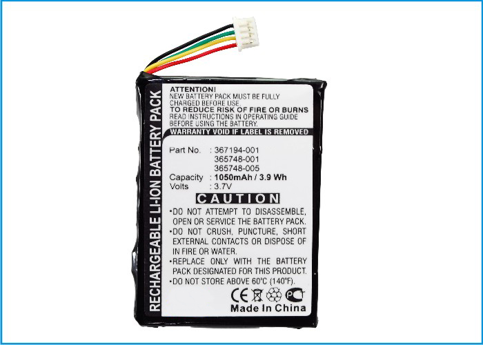 Synergy Digital PDA Battery, Compatible with HP 365748-001 PDA Battery (Li-ion, 3.7V, 1050mAh)