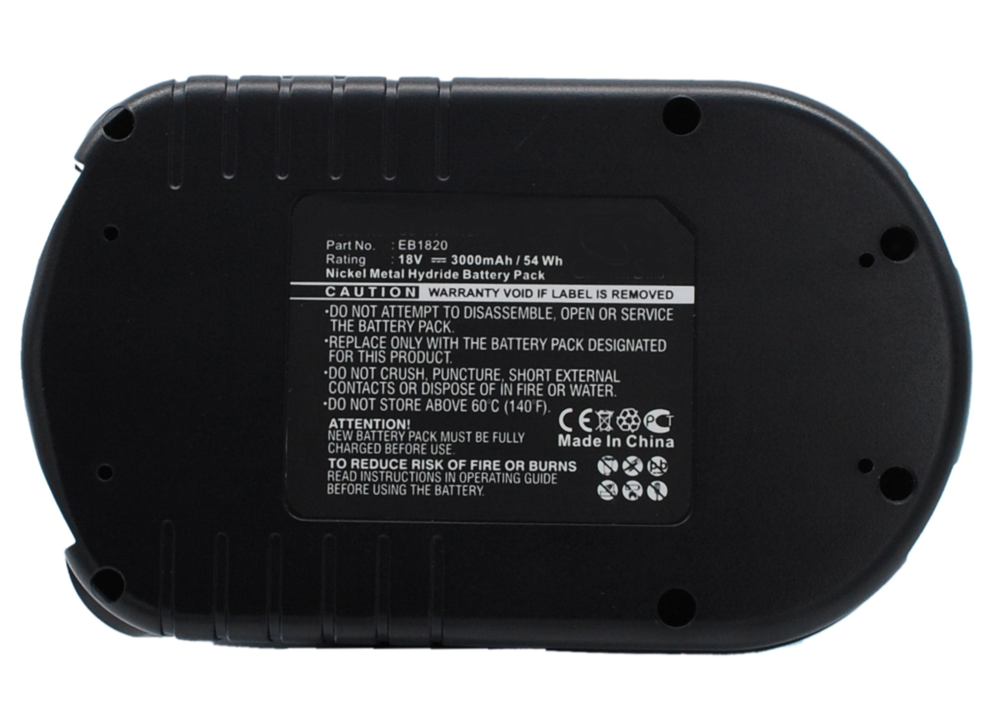 Synergy Digital Battery Compatible With Hitachi EB1812S Power Tool Battery - (Ni-MH, 18V, 3000 mAh)