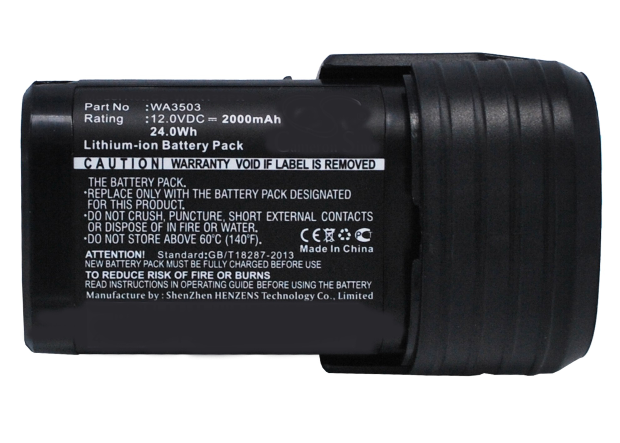 Synergy Digital Battery Compatible With Worx WA3503 Power Tool Battery - (Li-Ion, 12V, 2000 mAh)