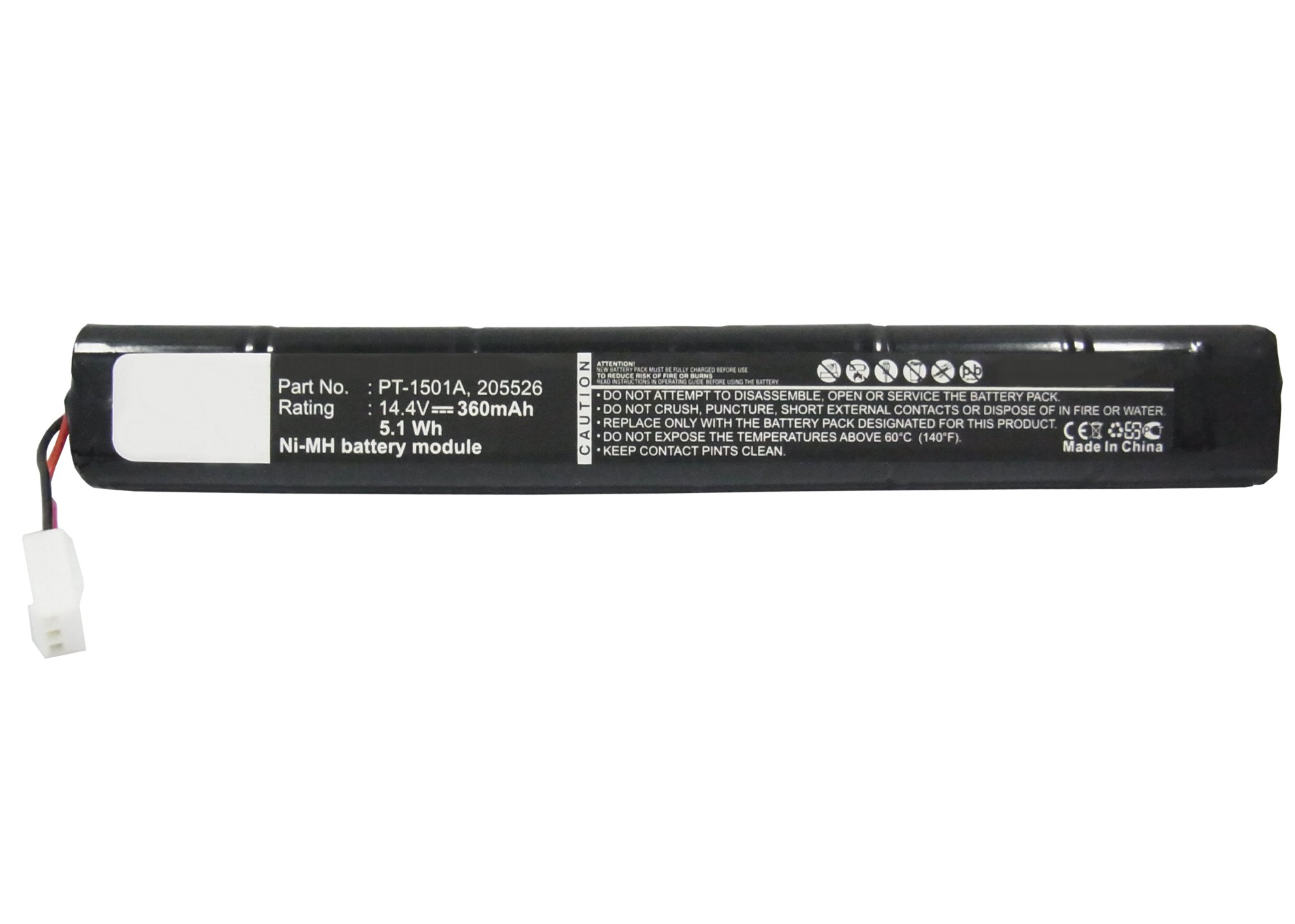 Synergy Digital Printer Battery, Compatible with PENTAX PT-1501A Printer Battery (Ni-MH, 14.4V, 360mAh)