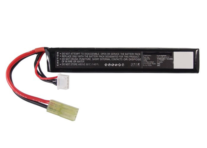 Synergy Digital Battery Compatible With Airsoft Guns LP110S3C013 Replacement Battery - (Li-Pol, 11.1V, 1100 mAh)