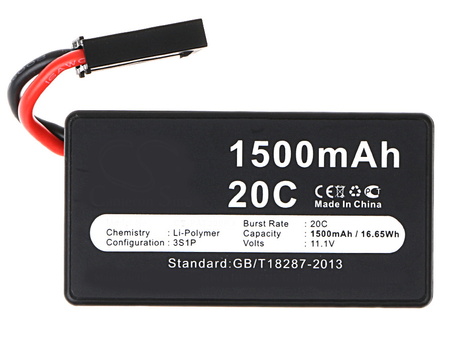 Synergy Digital Battery Compatible With Parrot AR.Drone 1.0 Replacement Battery - (Li-Pol, 11.1V, 1500 mAh)