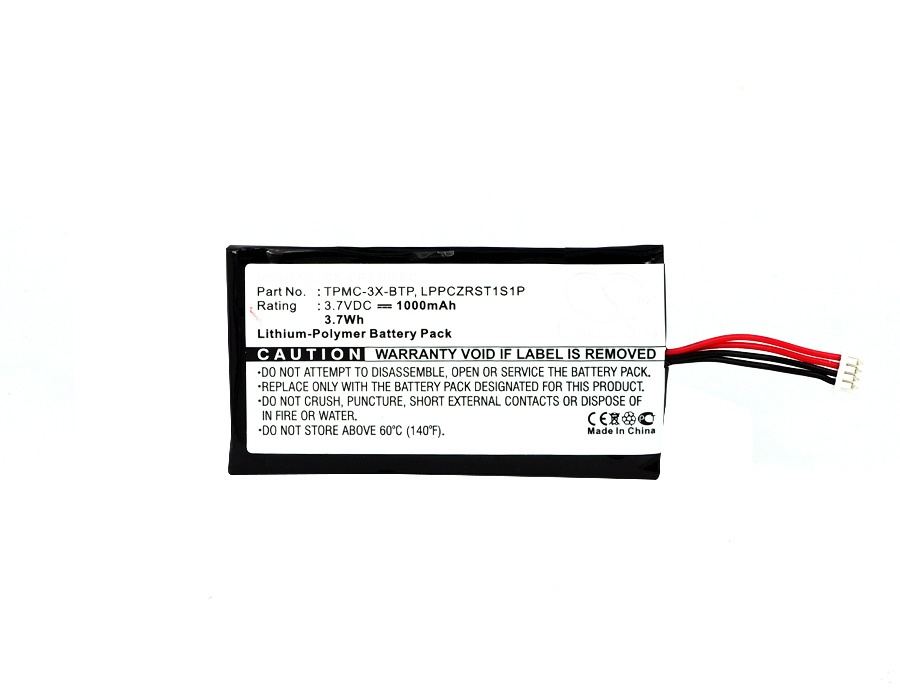 Synergy Digital Battery Compatible With Crestron LPPCZRST1S1P Remote Control Battery - (Li-Pol, 3.7V, 1000 mAh)