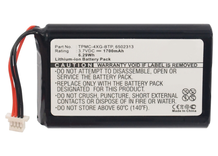 Synergy Digital Battery Compatible With Crestron 6502313 Remote Control Battery - (Li-Ion, 3.7V, 1700 mAh)