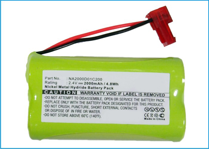 Synergy Digital Remote Control Battery, Compatible with Earmuff NA2000D01C200 Remote Control Battery (Ni-MH, 2.4V, 2000mAh)