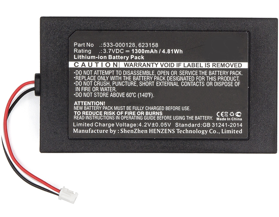 Synergy Digital Remote Control Battery, Compatible with Logitech 533-000128 Remote Control Battery (Li-Pol, 3.7V, 1300mAh)