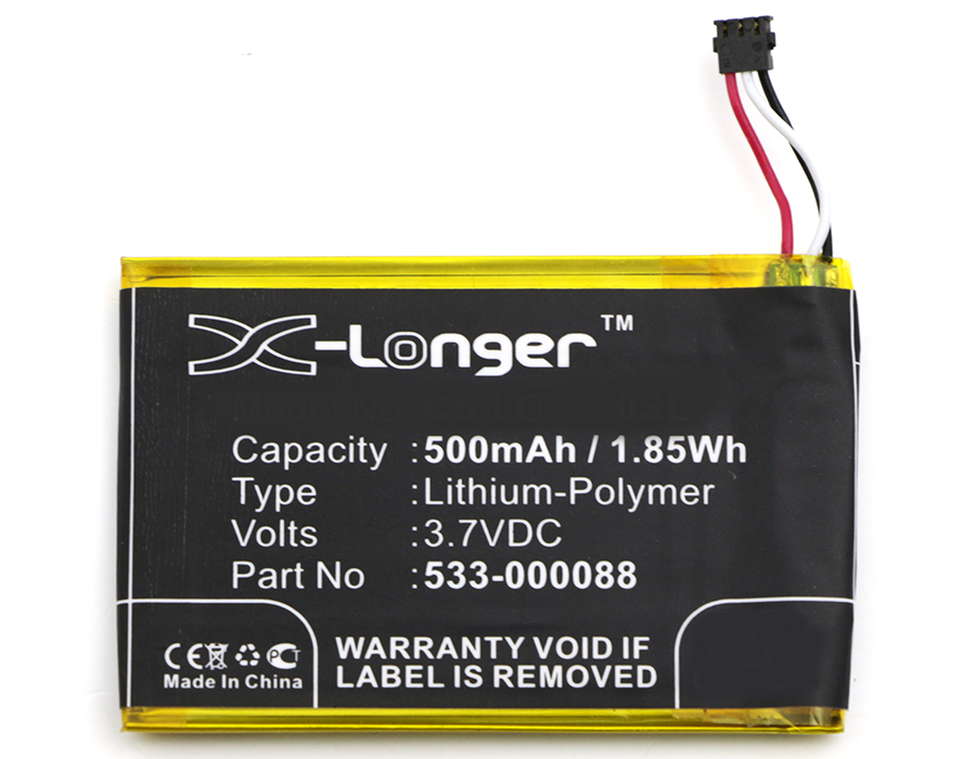 Synergy Digital Battery Compatible With Logitech 1506 Remote Control Battery - (Li-Pol, 3.7V, 500 mAh)