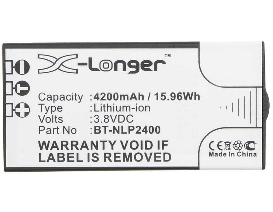 Synergy Digital Battery Compatible With Universal BT-NLP2400 Remote Control Battery - (Li-Ion, 3.8V, 4200 mAh)