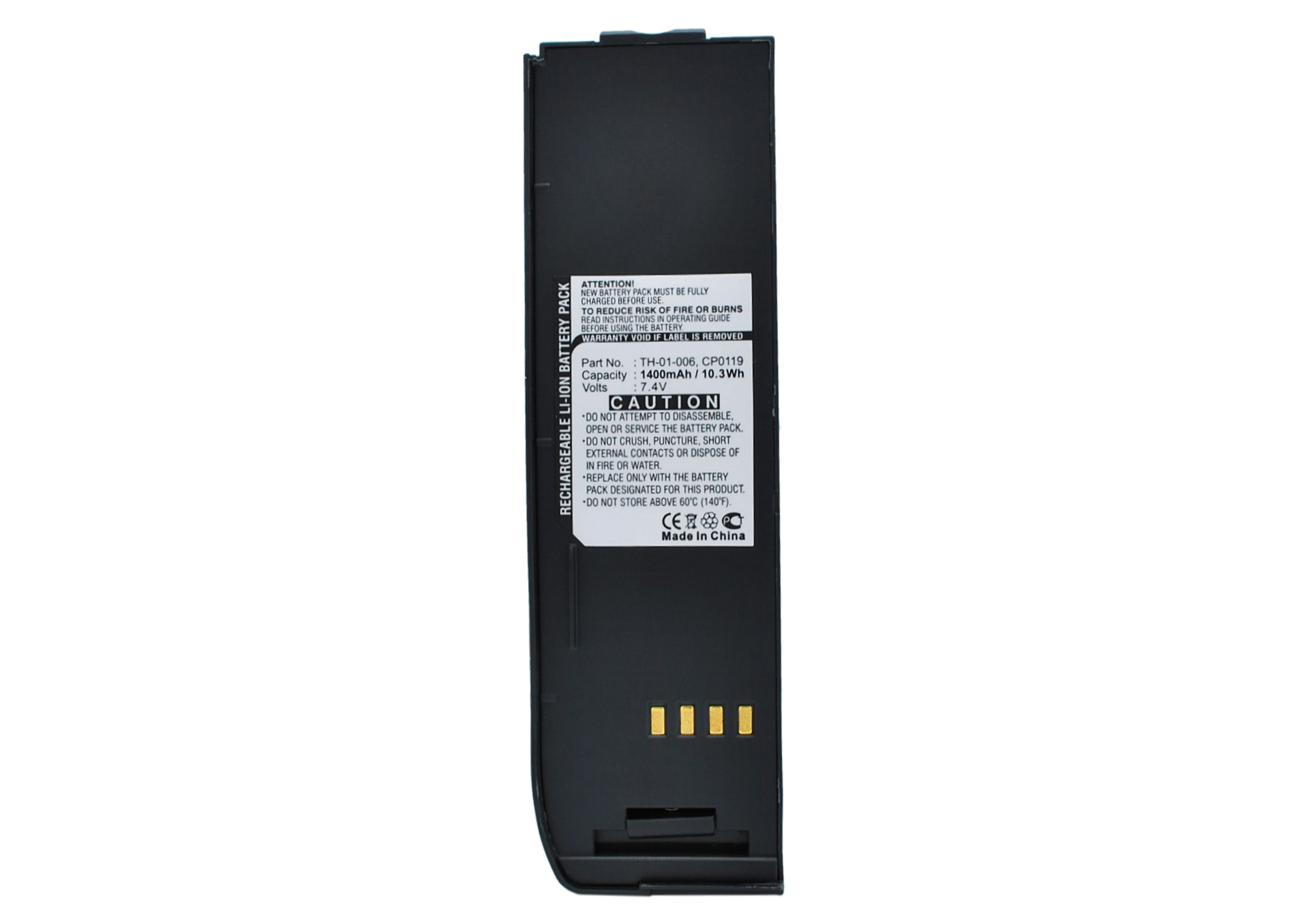 Synergy Digital Satellite Phone Battery, Compatible with Thuraya CP0119 Satellite Phone Battery (Li-ion, 7.4V, 1400mAh)