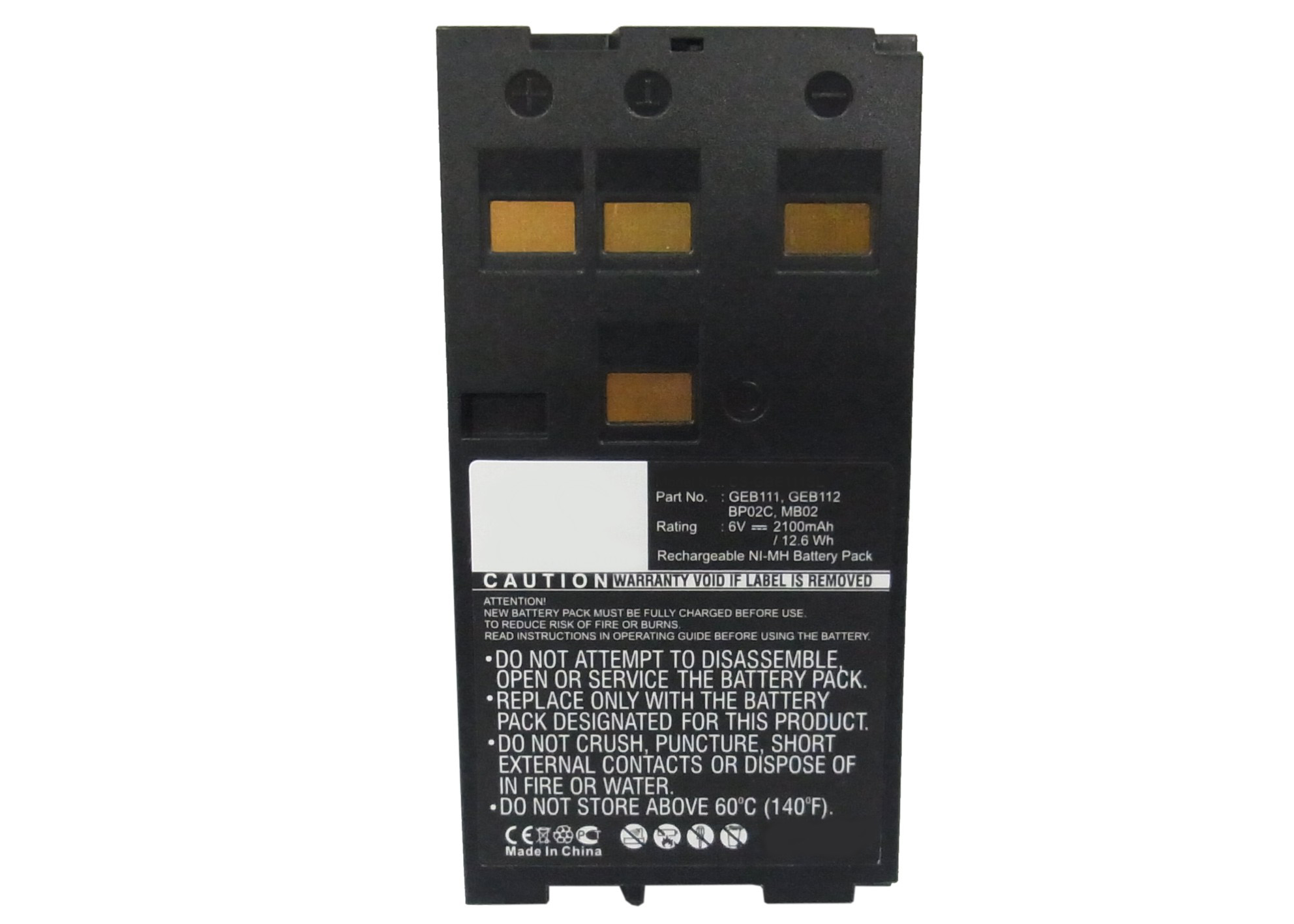 Synergy Digital Equipment Battery, Compatible with Leica GEB111 Equipment Battery (Ni-MH, 6V, 2100mAh)
